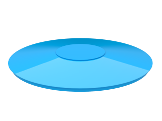 Блакитна поліпропіленова кришка на купіль-чан D2,0×H1,1 м