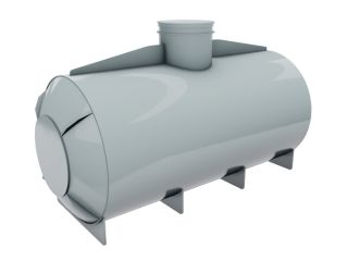 Горизонтальний поліпропіленовий резервуар 9 м³ з люком